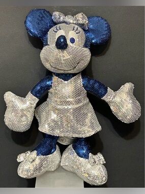Authentic Disney Parks Minnie Mouse Sequin 60th Diamond Anniversary Plush Doll